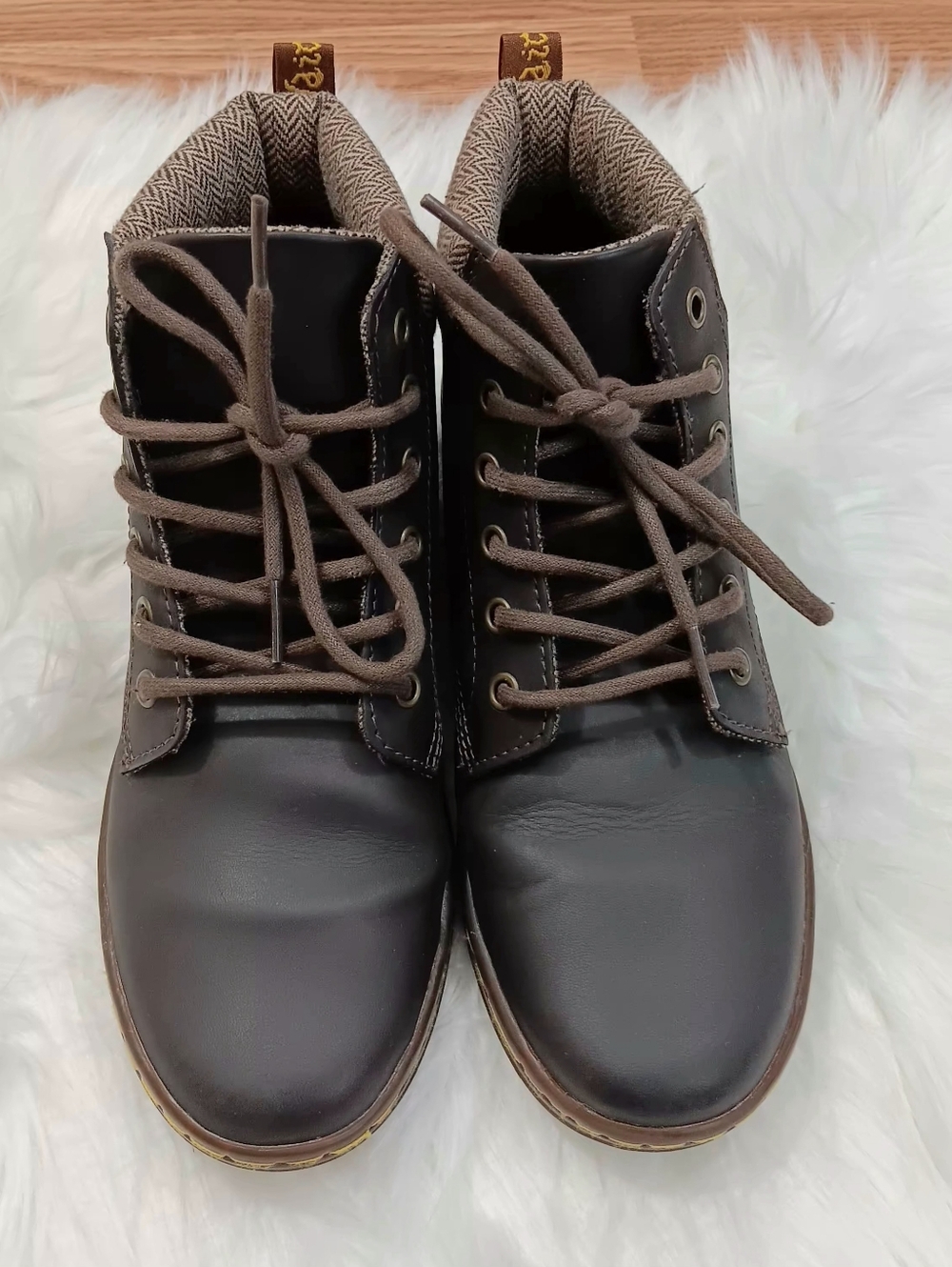 Dr. Martens Maelly Ankle Boots Women's Sz 8 Brown Leather Lace Up Gopcore Workwe